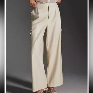 Anthropologie Bagatelle Vegan Leather Cargo Pants